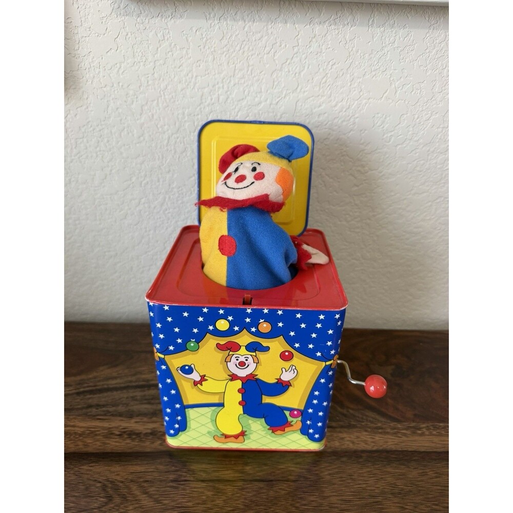 Vintage 1997 Schylling Clown Jack In The Box Works Classic